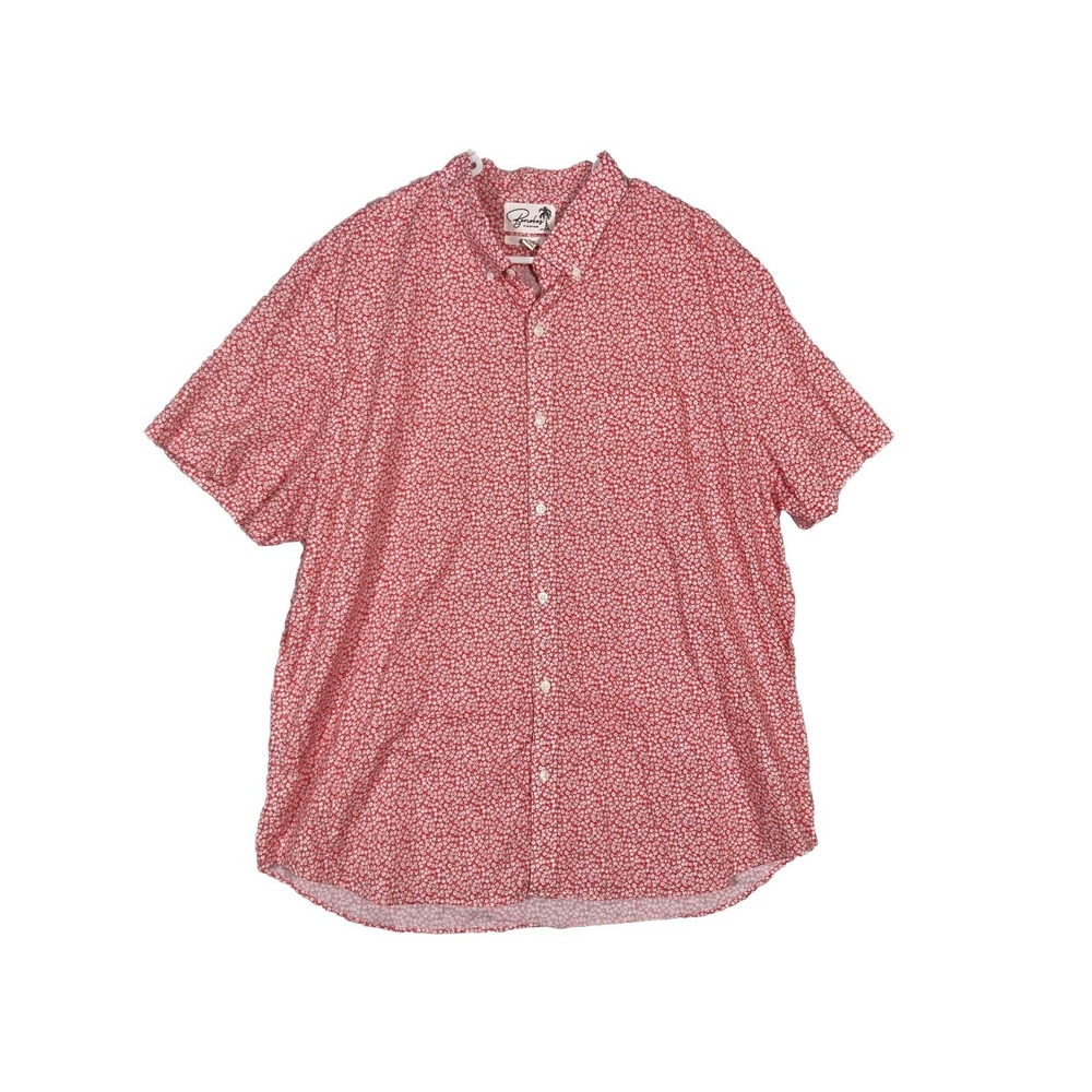 Bonobos Button Down‎ Shirt Mens XXL Red Floral Short Sleeve Standard Fit
